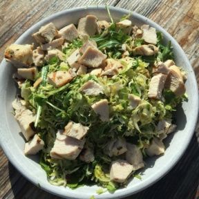 Gluten-free brussels sprouts salad from Malibu Farm Restaurant
